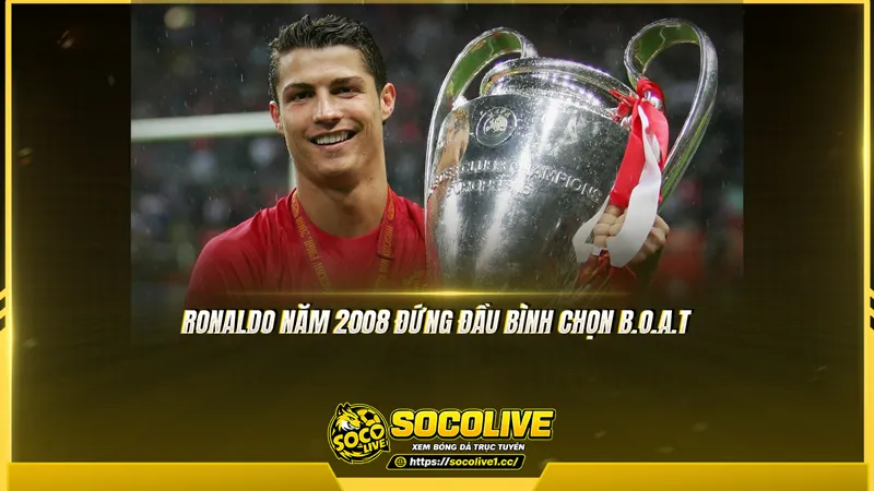 Ronaldo năm 2008 đứng đầu bình chọn B.O.A.T